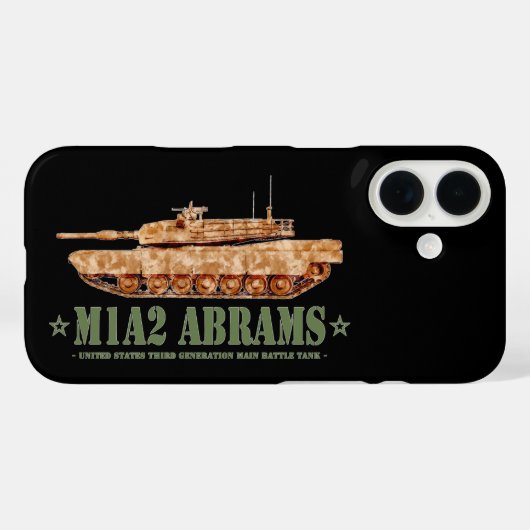 M1A2 Abrams US MBT Tank Desert Storm Veteran Case-Mate iPhone Hülle (Rückseite (Horizontal))