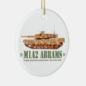 M1A2 Abrams US MBT Tank Desert Storm Veteran Keramik Ornament (Rechts)