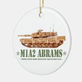 M1A2 Abrams US MBT Tank Desert Storm Veteran Keramik Ornament (Links)