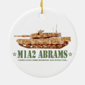 M1A2 Abrams US MBT Tank Desert Storm Veteran Keramik Ornament (Hinten)