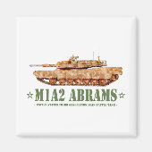 M1A2 Abrams US MBT Tank Desert Storm Veteran Magnet (Vorne)