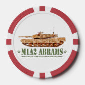 M1A2 Abrams US MBT Tank Desert Storm Veteran Pokerchips (Vorderseite)