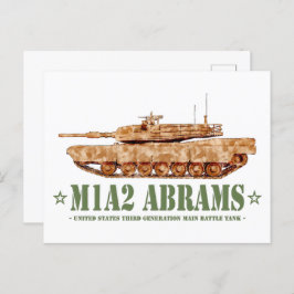M1A2 Abrams US MBT Tank Desert Storm Veteran Postkarte