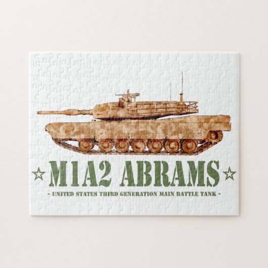 M1A2 Abrams US MBT Tank Desert Storm Veteran Puzzle (Horizontal)