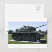 M24 Chaffee heller Behälter Postkarte (Vorne/Hinten)