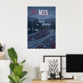 M25 Autobahn Reiseplakat Poster (Heimbüro)