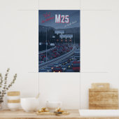 M25 Autobahn Reiseplakat Poster (Küche)