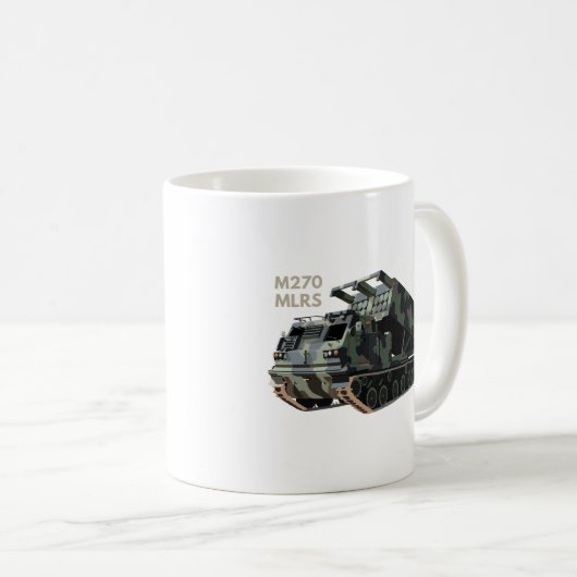 M270 Mehrfach-Startraketensystem (MLRS) Kaffeetasse (VorderseiteRechts)