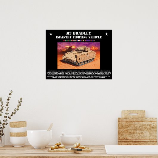 M2 Bradley Infantry Fighting Vehicle Poster (Küche)