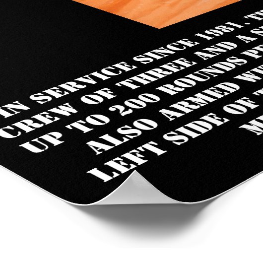 M2 Bradley Infantry Fighting Vehicle Poster (Ecke)