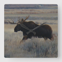 M2 Bull Moose Quadratische Wanduhr