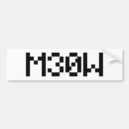 M30W [Leetspeak Animal Sounds] Autoaufkleber (Vorne)