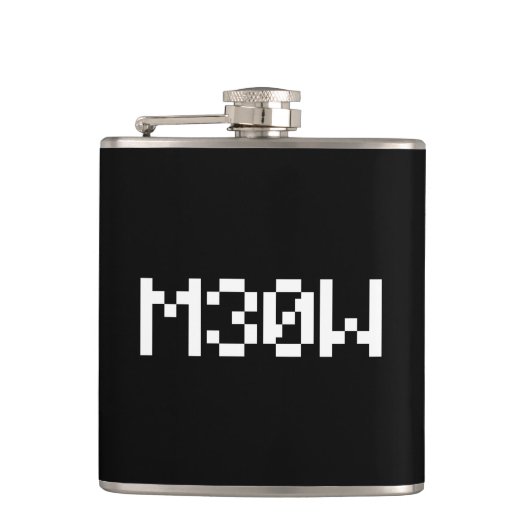 M30W [Leetspeak Animal Sounds] Flachmann (Vorderseite)