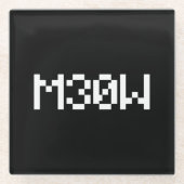 M30W [Leetspeak Animal Sounds] Glasuntersetzer (Vorderseite)