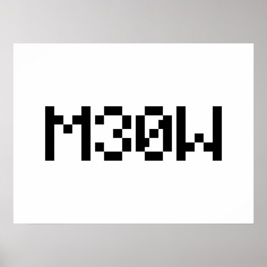 M30W [Leetspeak Animal Sounds] Poster (Vorne)