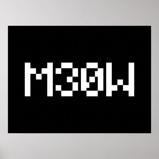 M30W [Leetspeak Animal Sounds] Poster (Vorne)
