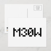 M30W [Leetspeak Animal Sounds] Postkarte (Vorne/Hinten)