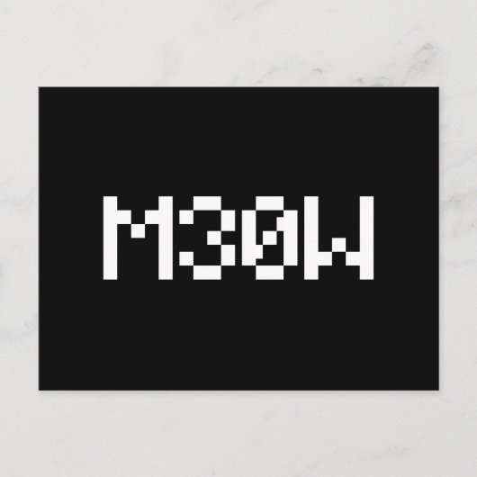 M30W [Leetspeak Animal Sounds] Postkarte (Vorderseite)