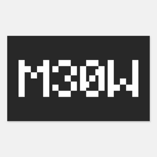 M30W [Leetspeak Animal Sounds] Rechteckiger Aufkleber (Vorderseite)