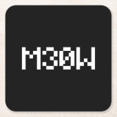 M30W [Leetspeak Animal Sounds] Rechteckiger Pappuntersetzer (Vorderseite)