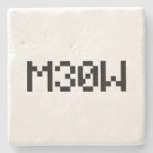 M30W [Leetspeak Animal Sounds] Steinuntersetzer (Vorderseite)