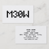 M30W [Leetspeak Animal Sounds] Visitenkarte (Vorne/Hinten)