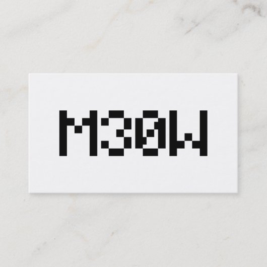 M30W [Leetspeak Animal Sounds] Visitenkarte (Vorderseite)