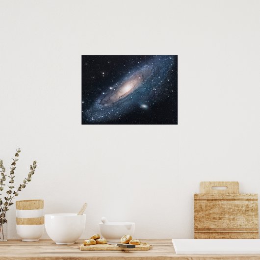 M31 Galaxy in Andromeda Poster (Küche)