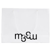 m3galleryStudio Monogramm große Glossartentasche Geschenktüte (Rückseite)