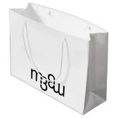 m3galleryStudio Monogramm große Glossartentasche Große Geschenktüte (Rückseite Schrägansicht)