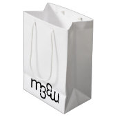 m3galleryStudio monogramm mittelglänzende Geschenk Mittlere Geschenktüte (Vorderseite Schrägansicht)