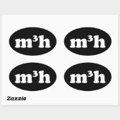 m3h ovaler aufkleber (Blatt)