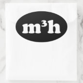 m3h ovaler aufkleber (Tasche)
