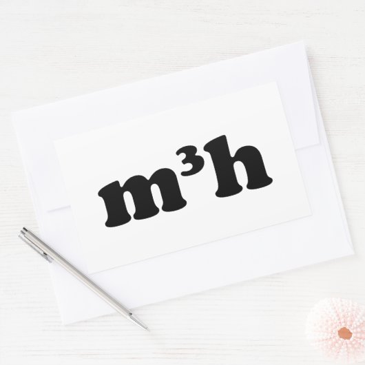 m3h rechteckiger aufkleber (Umschlag)