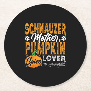 M3SSS Miniatur Schnauzer Dogengeschenk Halloween F Runder Pappuntersetzer
