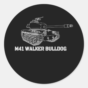 M41 Walker Bulldog American Light Army Tank Gesche Runder Aufkleber