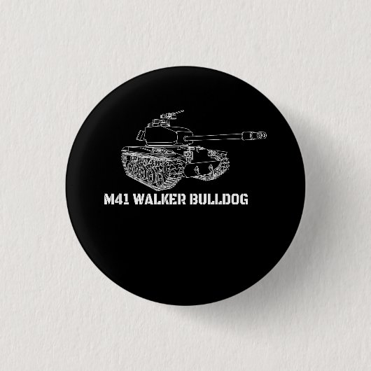 M41 Walker Bulldog American Light Army Tank Gift Button (Vorderseite)