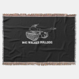 M41 Walker Bulldog American Light Army Tank Gift Decke