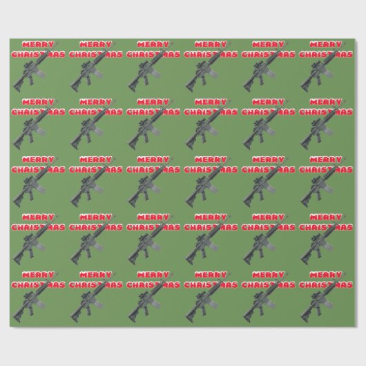 M4 Kanonen, Frohe Weihnachtswrapping Papier Geschenkpapier (Flach)