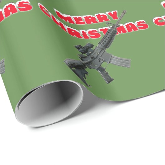 M4 Kanonen, Frohe Weihnachtswrapping Papier Geschenkpapier (Rolleneckpunkt)