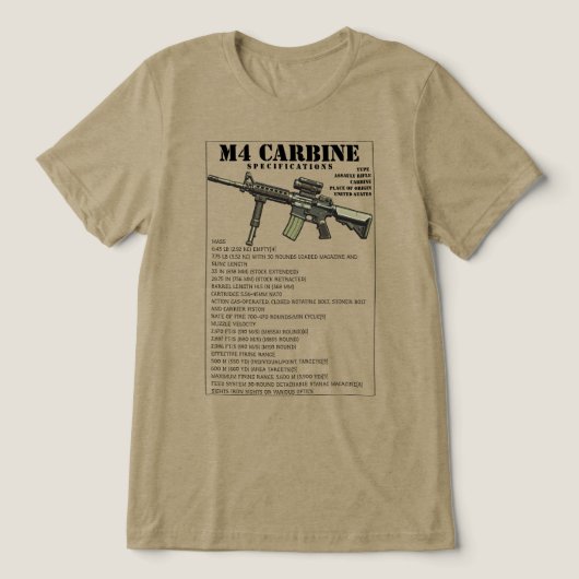 M4 Karabiner Infanteriewaffe Tri-Blend Shirt (Design Vorderseite)