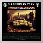 M4 Sherman Tank Print Poster (Vorne)