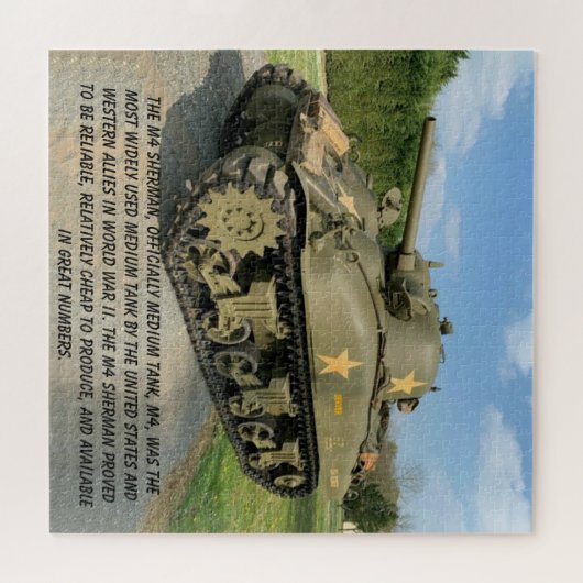 M4 SHERMAN TANK   PUZZLE (Horizontal)
