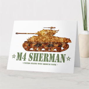 M4 Sherman Weltkrieg Zweiter Amerikanischer Mittel Dankeskarte
