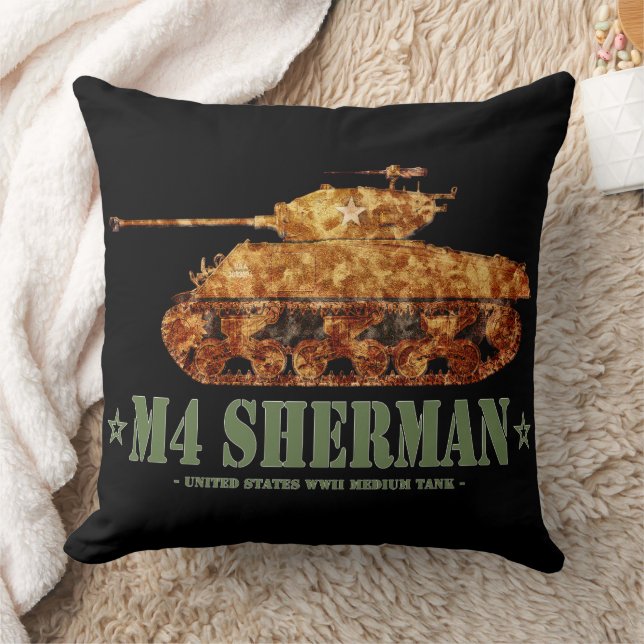 M4 Sherman Weltkrieg Zweiter Amerikanischer Mittel Kissen (Decke)