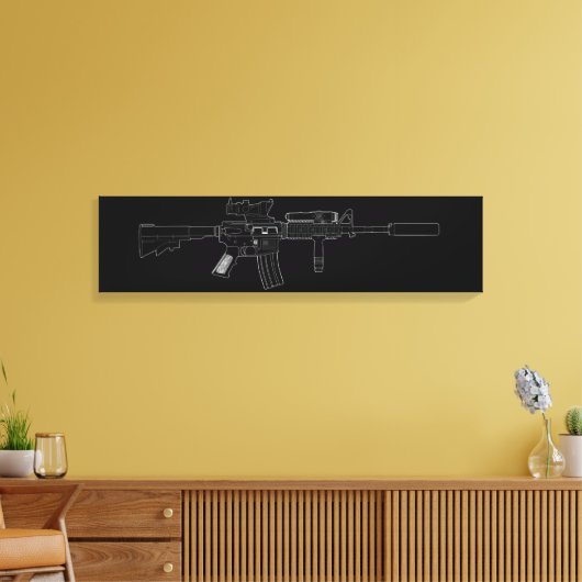 M4 SOPMOD Black Leinwanddruck (Insitu (Wohnzimmer))