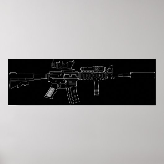 M4 SOPMOD Black Poster (Vorne)