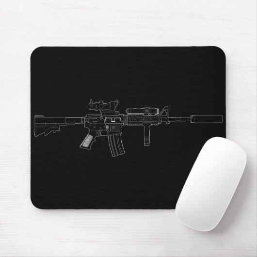 M4 SOPMOD Mousepad Schwarzes (Mit Mouse)