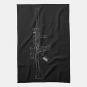 M4 SOPMOD Schwarzes Geschirrtuch (Vertikal)