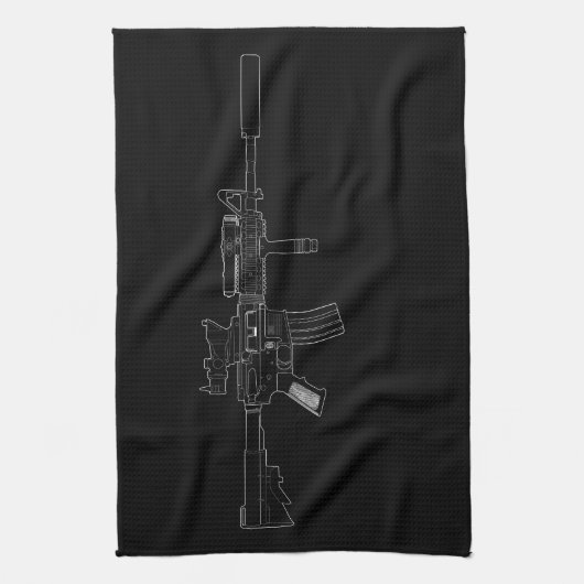 M4 SOPMOD Schwarzes Geschirrtuch (Vertikal)